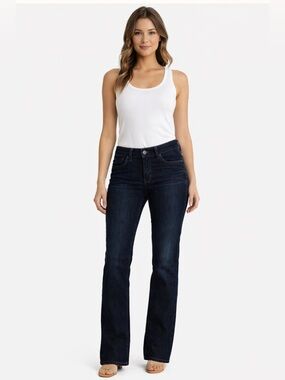 🌸2/20 Paige Hidden Hills High Rise Bootcut Jeans Dark Wash Stretch Denim Y2K 28